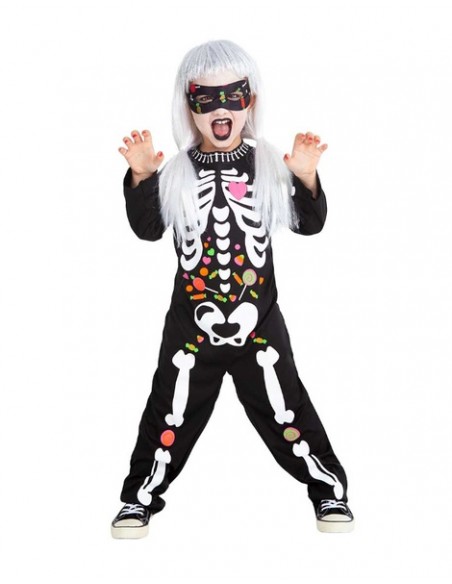 Disfraz Esqueleto candy infantil