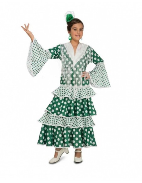 Disfraz Flamenca Mod. Feria verde niña