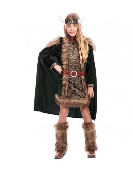 Disfraz Vikinga deluxe para niña