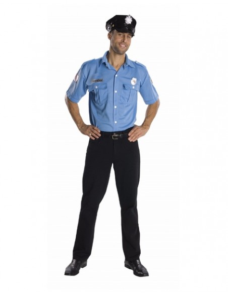 Disfraz Camisa Policia-Gorra y placa Ad.