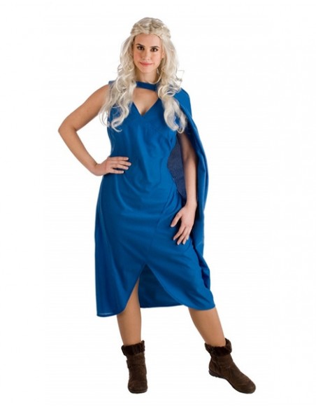 Disfraz Reina Medieval  azul para mujer