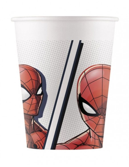8 Vasos Spiderman 200Ml. papel