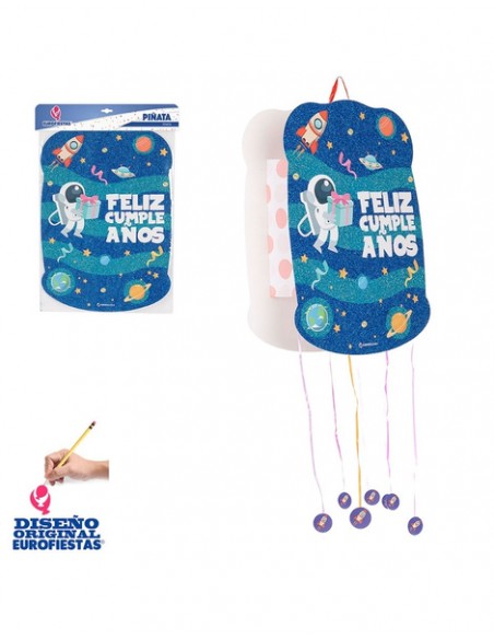 Piñata purpurina Astronauta