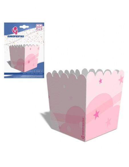 Caja Chuches-Palomitas nubes rosa 4uds