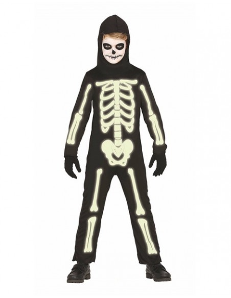 Disfraz Skeleton fosforescente infantil
