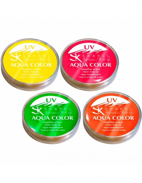 Maquillaje Aquacolor colores UV 15 gramo