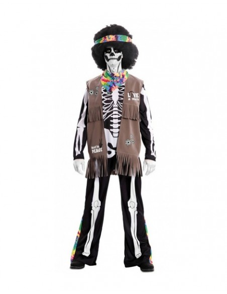 Disfraz Esqueleto Hippie unisex