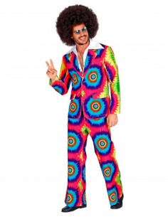 Disfraz Hippie colores para mujer